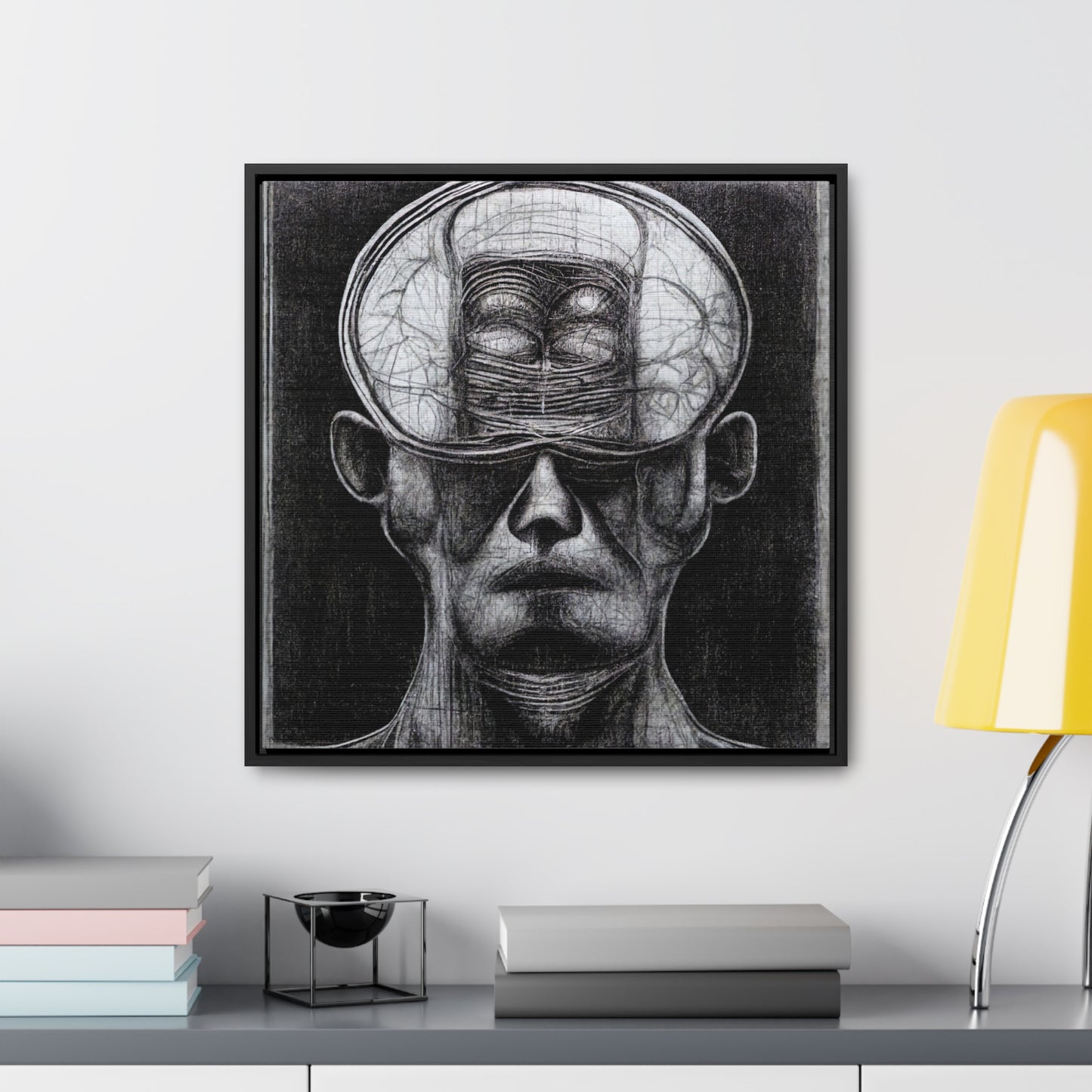 Brain 35, Valentinii, Gallery Canvas Wraps, Square Frame