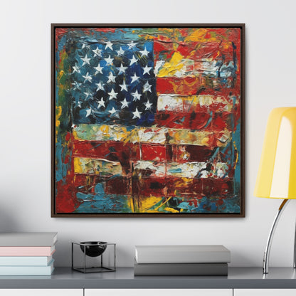 USA 14, Gallery Canvas Wraps, Square Frame