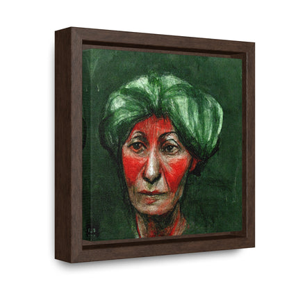 Loneliness Green Red 42, Valentinii, Gallery Canvas Wraps, Square Frame