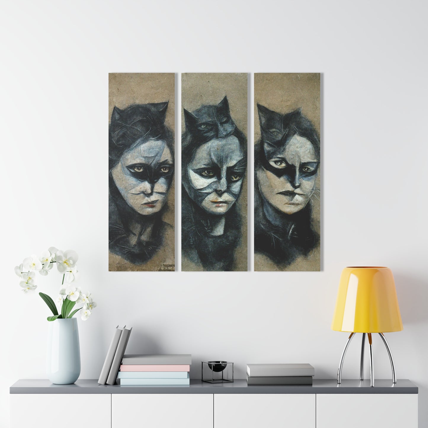 Cat Woman 37, Prints (Triptych)