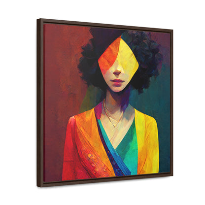 Lady's faces 18, Valentinii, Gallery Canvas Wraps, Square Frame