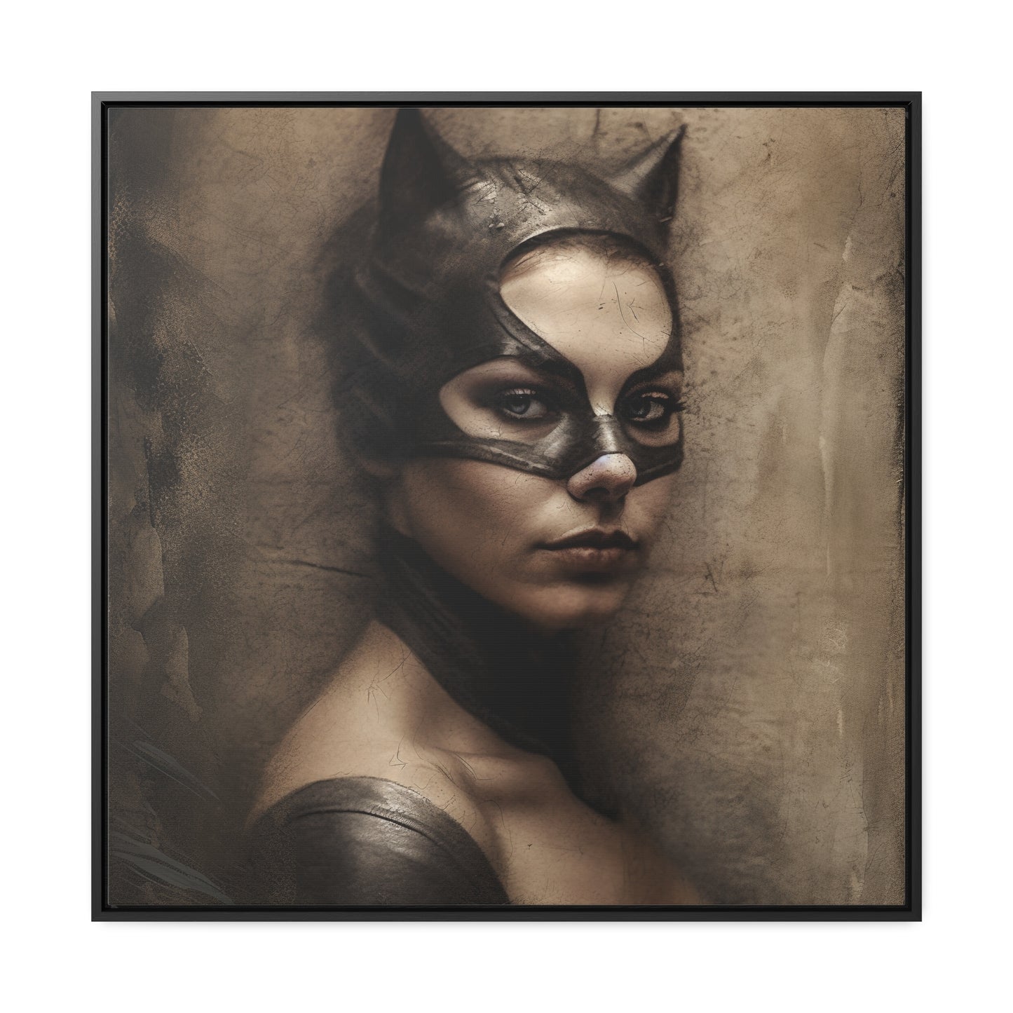 Cat Woman 18, Gallery Canvas Wraps, Square Frame