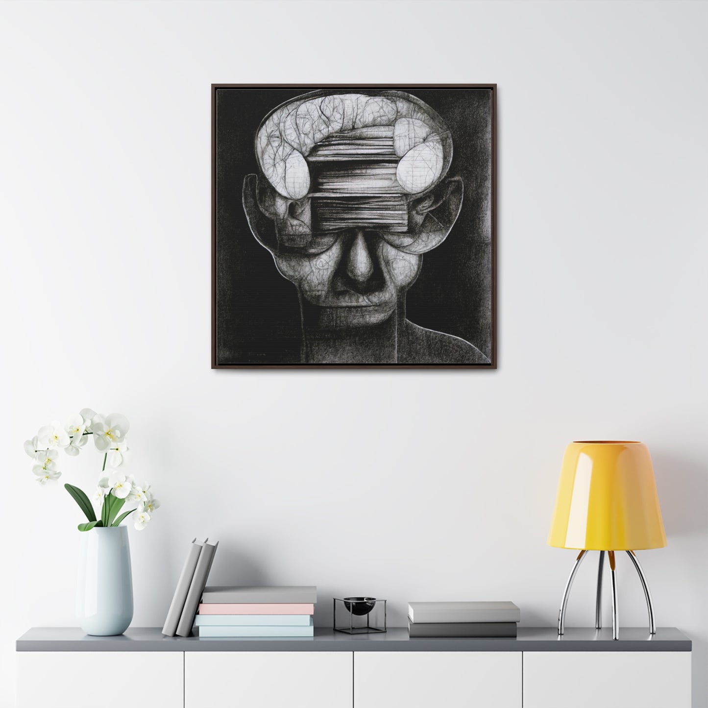 Brain 36, Valentinii, Gallery Canvas Wraps, Square Frame