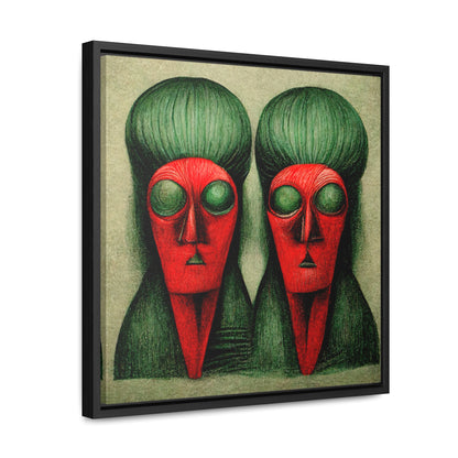 Loneliness Green Red 17, Valentinii, Gallery Canvas Wraps, Square Frame