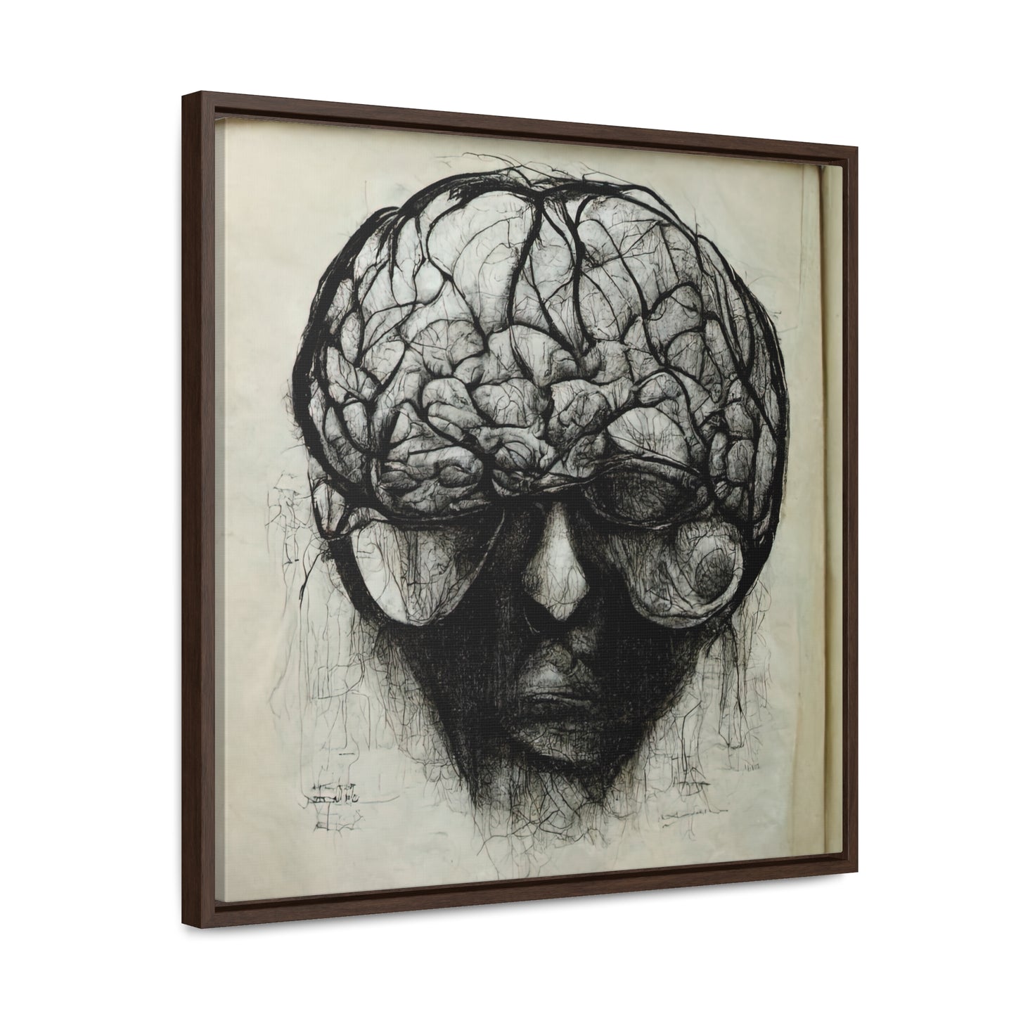 Brain 45, Valentinii, Gallery Canvas Wraps, Square Frame