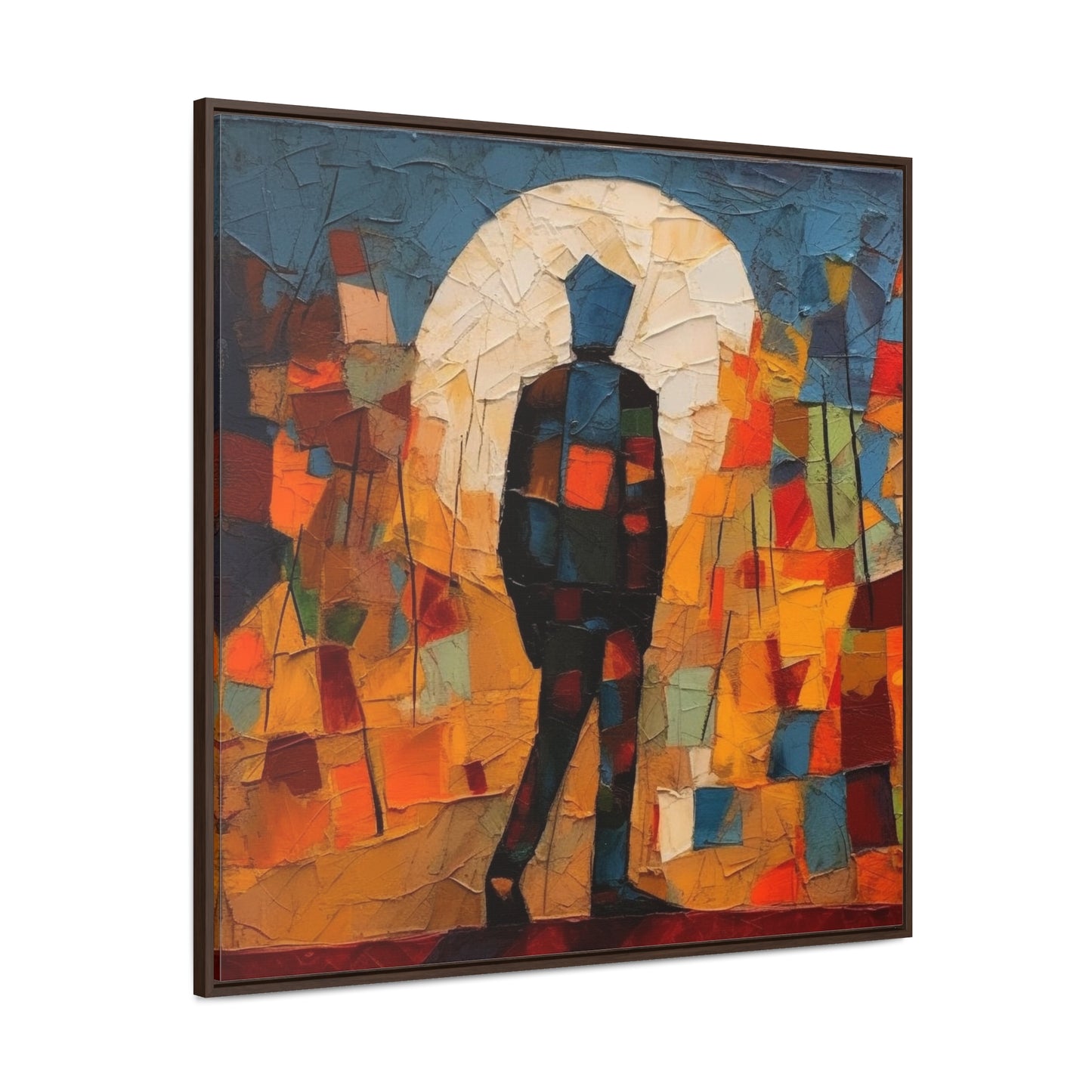 Sad Man 16, Gallery Canvas Wraps, Square Frame