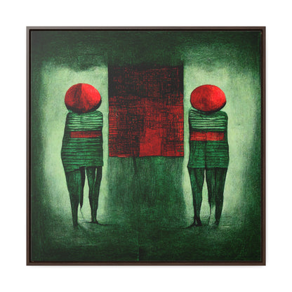 Loneliness Green Red 23, Valentinii, Gallery Canvas Wraps, Square Frame