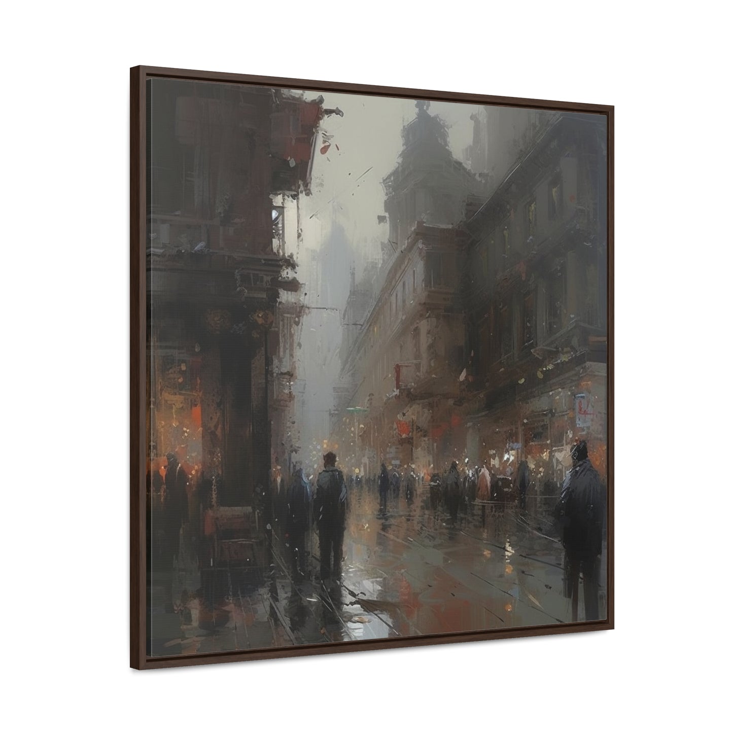 Social, Gallery Canvas Wraps, Square Frame