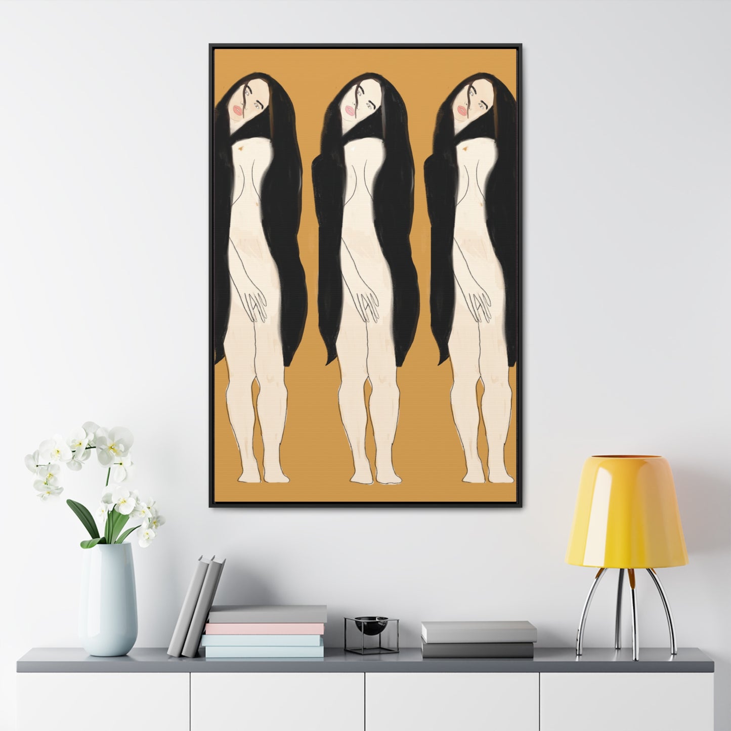 Woman in Black Veil, Original Eduard Pavel, Gallery Canvas Wraps, Vertical Frame