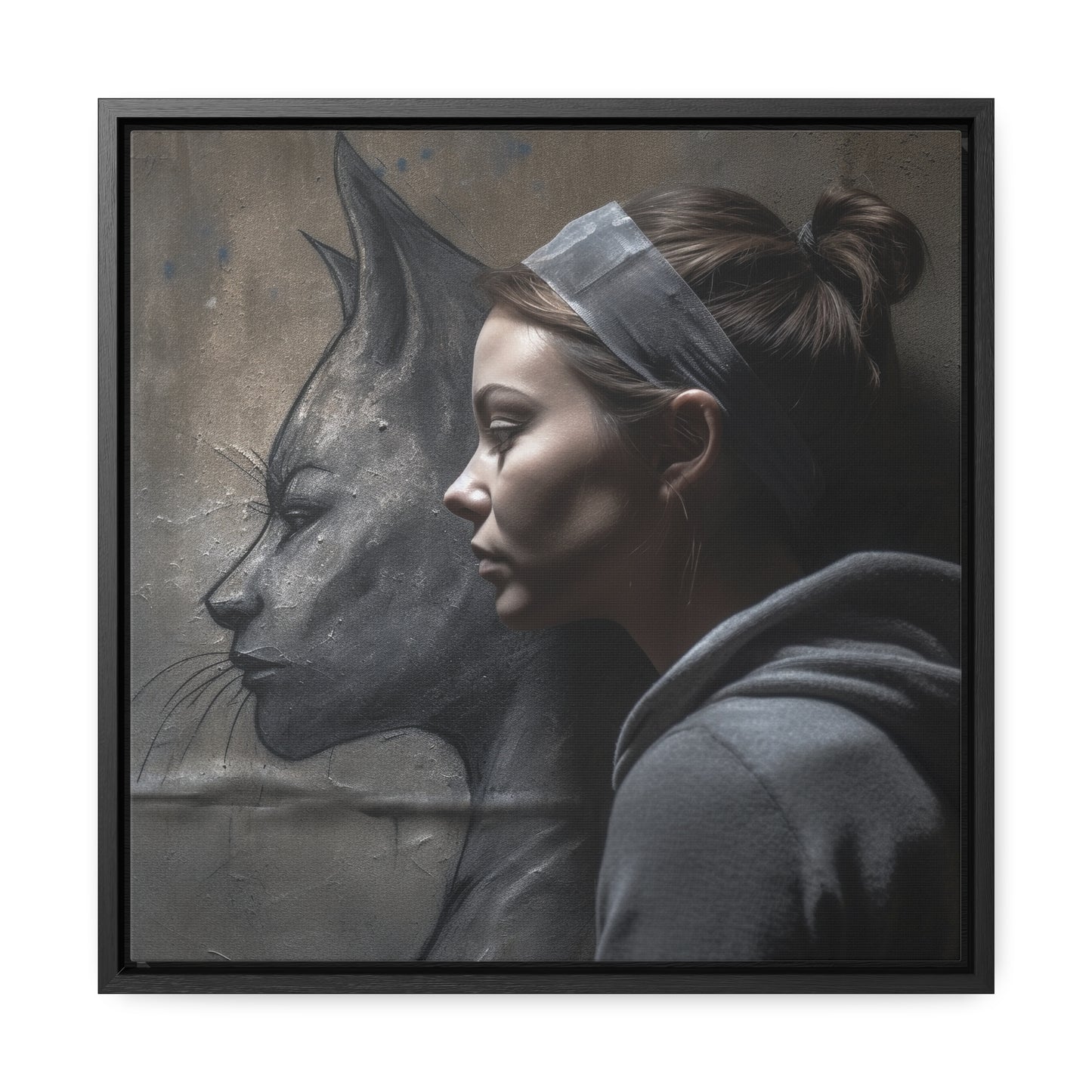 Cat Woman 7, Gallery Canvas Wraps, Square Frame