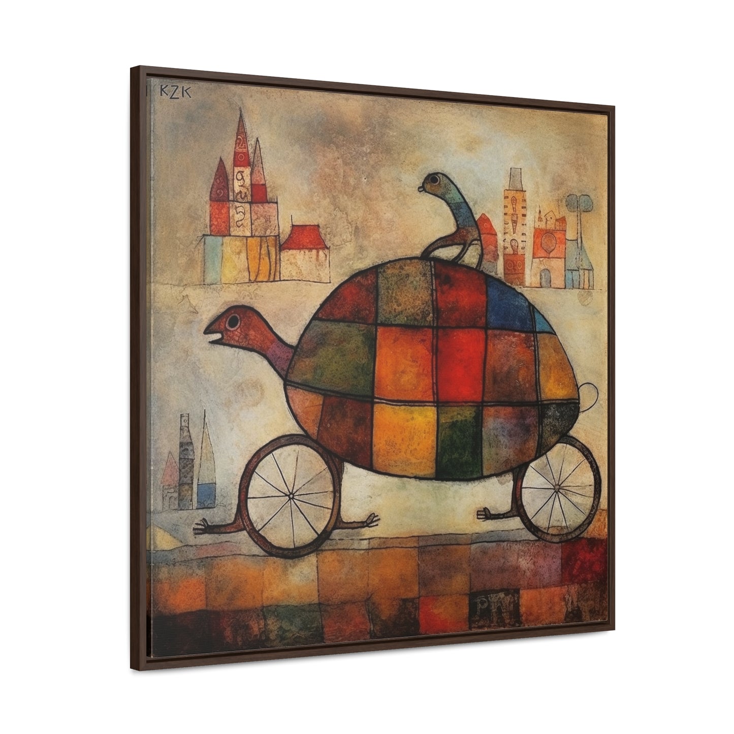 Turtle 2, Gallery Canvas Wraps, Square Frame