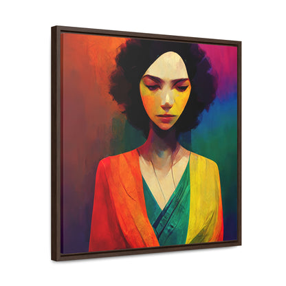 Lady's faces 9, Valentinii, Gallery Canvas Wraps, Square Frame