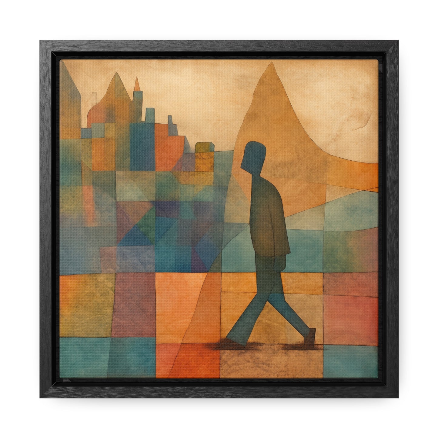 Sad Man 18, Gallery Canvas Wraps, Square Frame