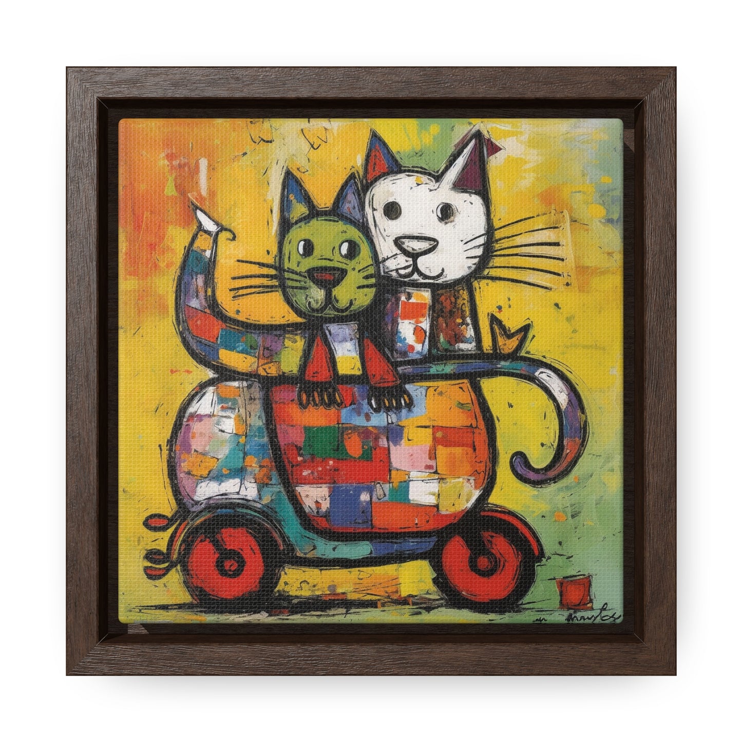 Cat 141, Gallery Canvas Wraps, Square Frame