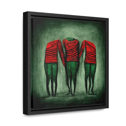 Loneliness Green Red 8, Valentinii, Gallery Canvas Wraps, Square Frame