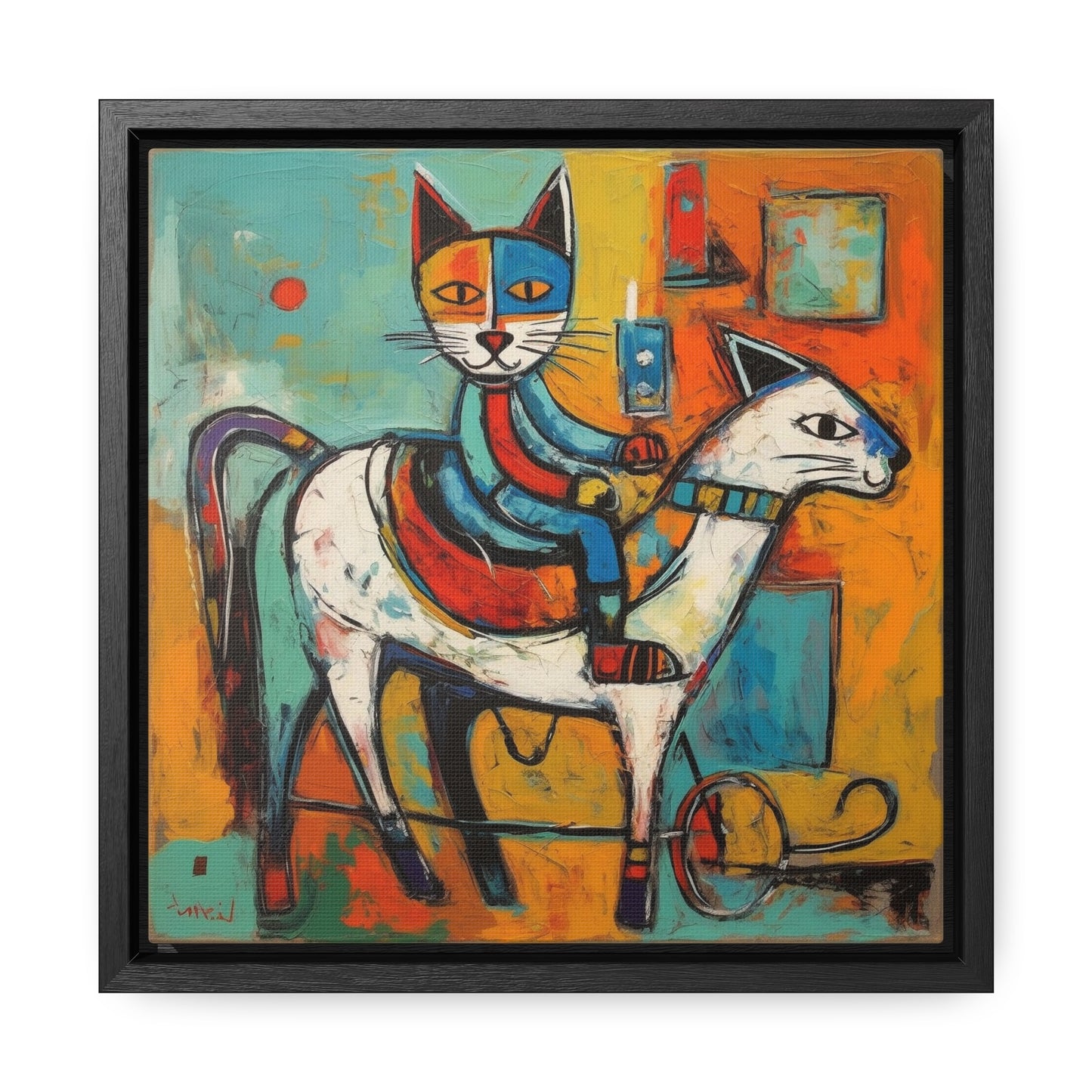 Cat 111, Gallery Canvas Wraps, Square Frame