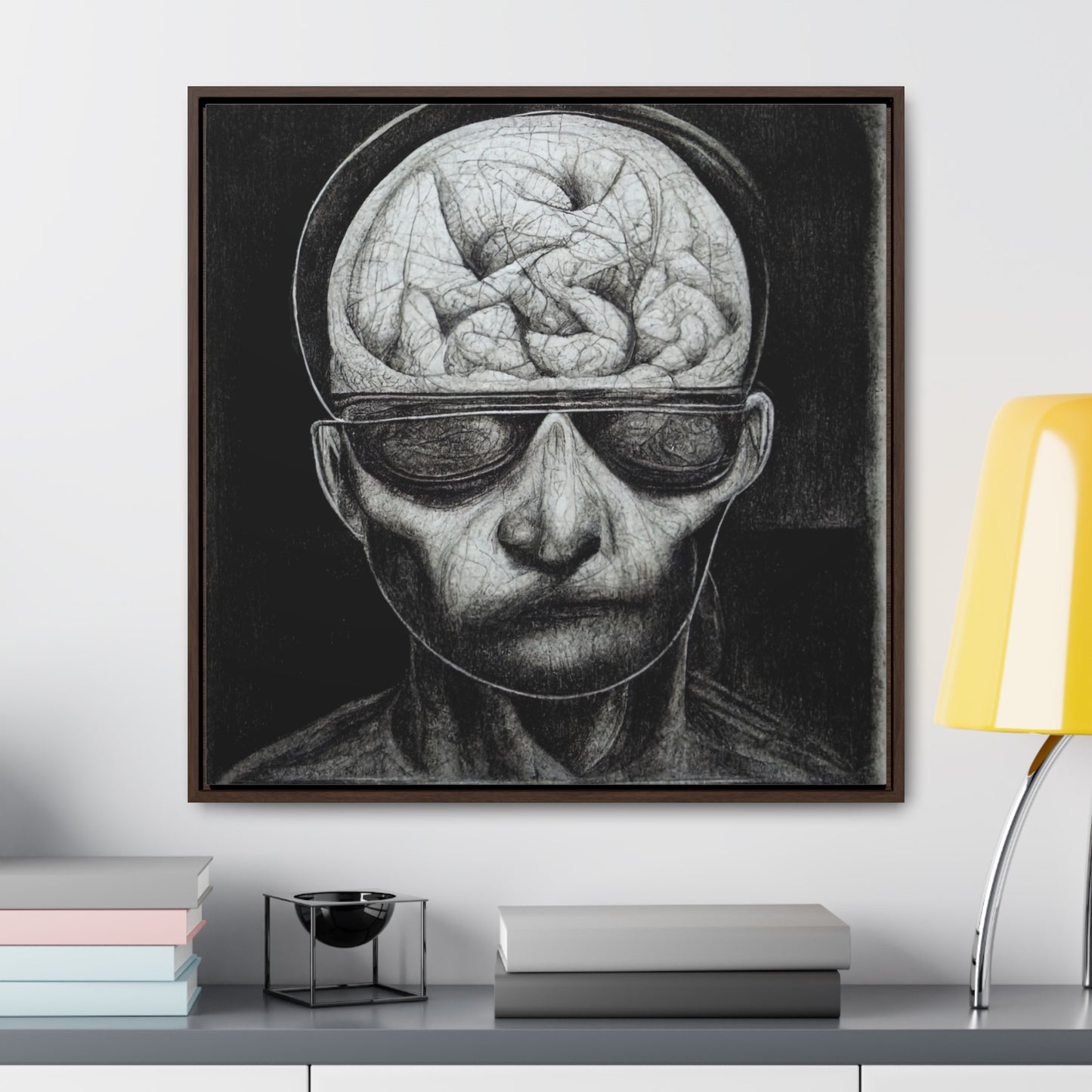 Brain 32, Valentinii, Gallery Canvas Wraps, Square Frame