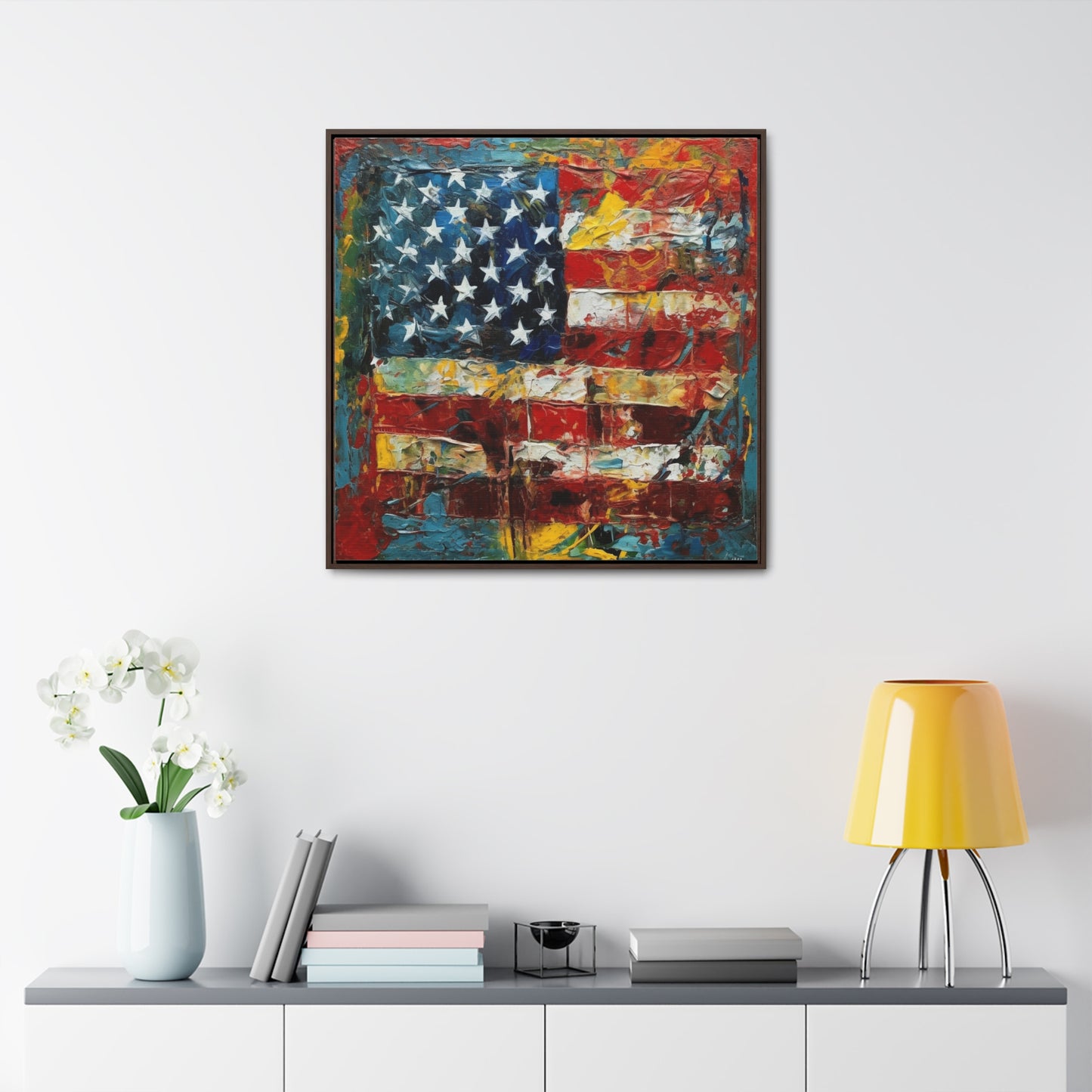 USA 14, Gallery Canvas Wraps, Square Frame