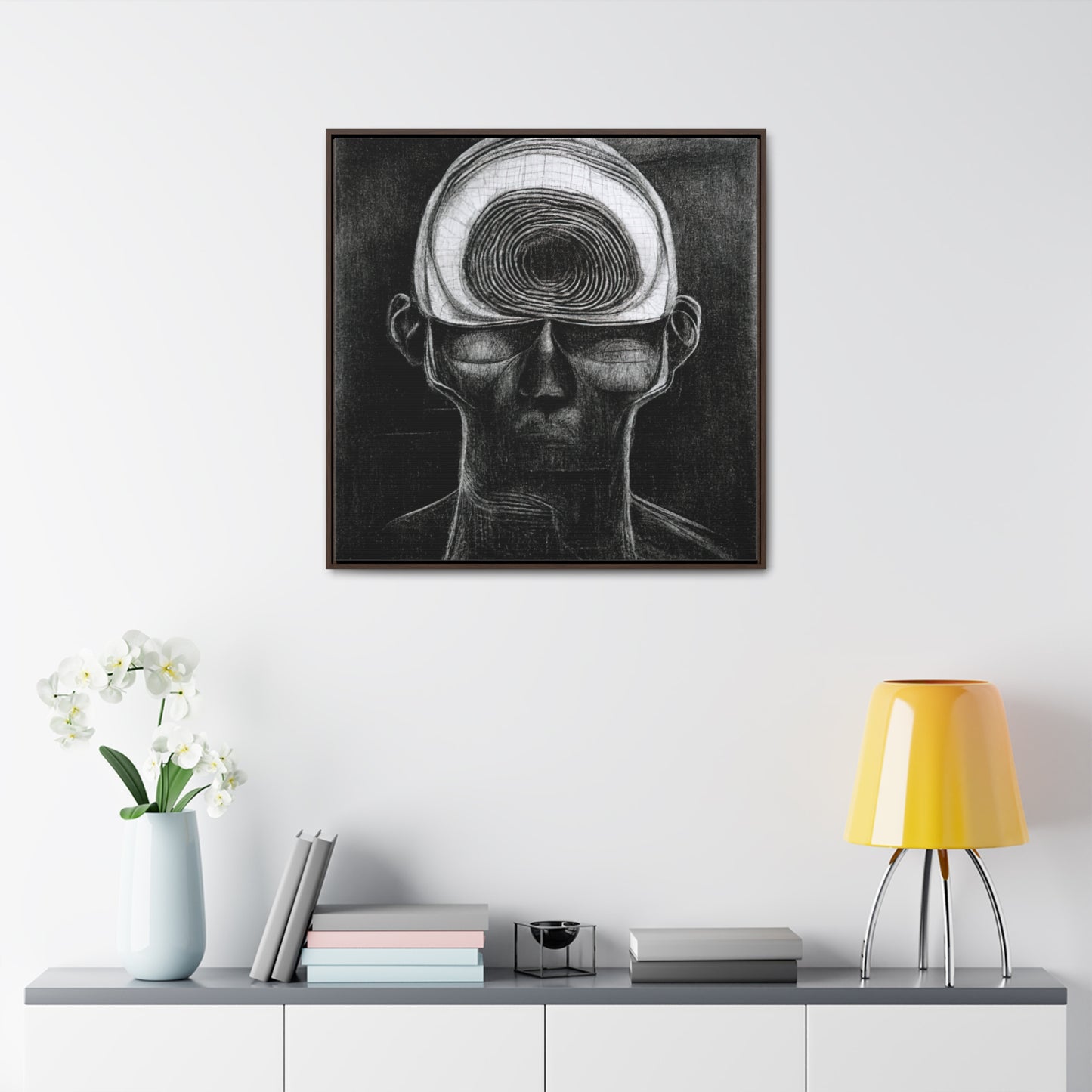 Brain 19, Valentinii, Gallery Canvas Wraps, Square Frame