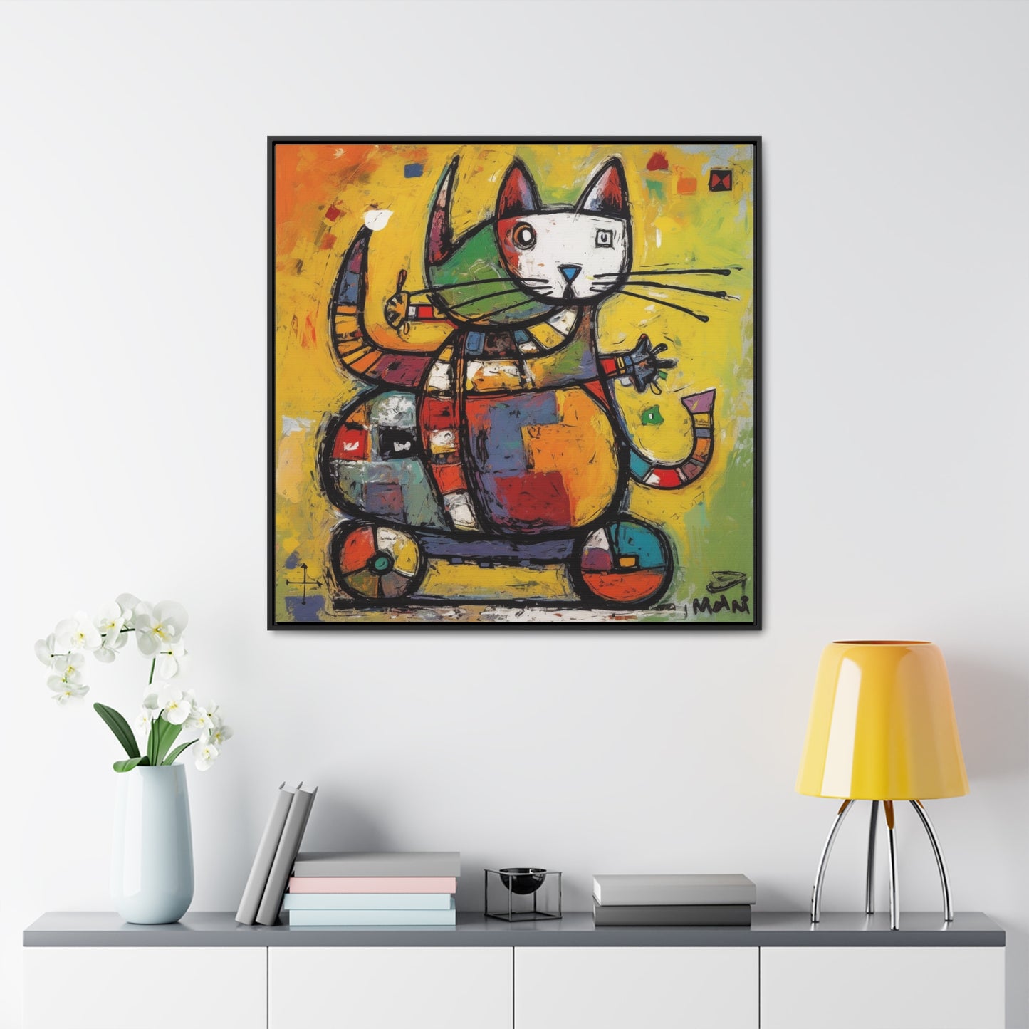 Cat 139, Gallery Canvas Wraps, Square Frame