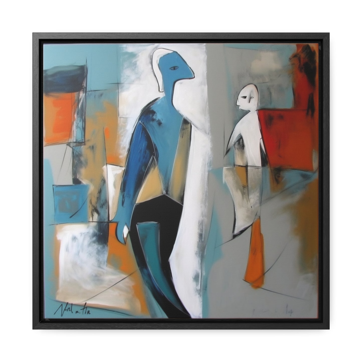 Sad Man 30, Valentinii, Gallery Canvas Wraps, Square Frame