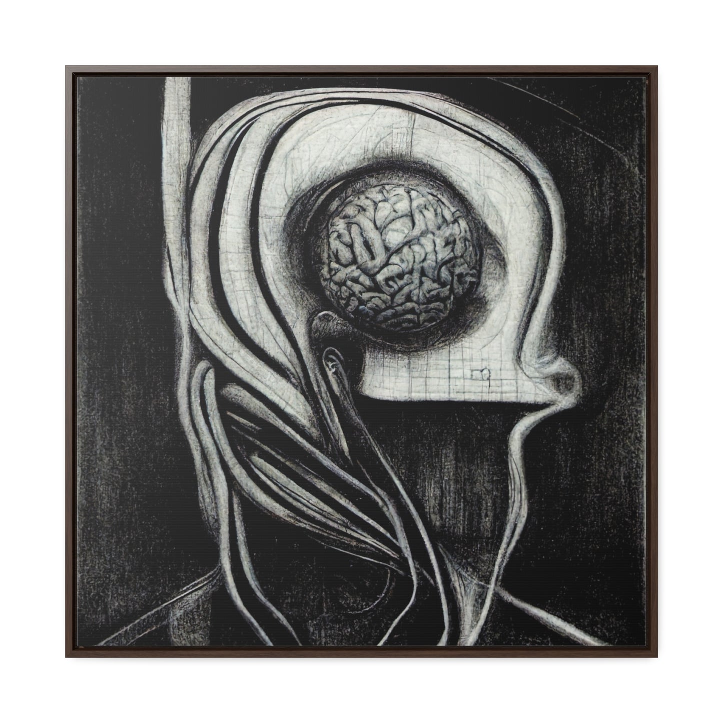 Brain 23, Valentinii, Gallery Canvas Wraps, Square Frame