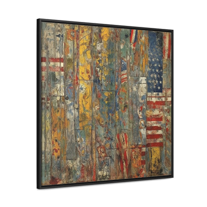 USA 9, Gallery Canvas Wraps, Square Frame
