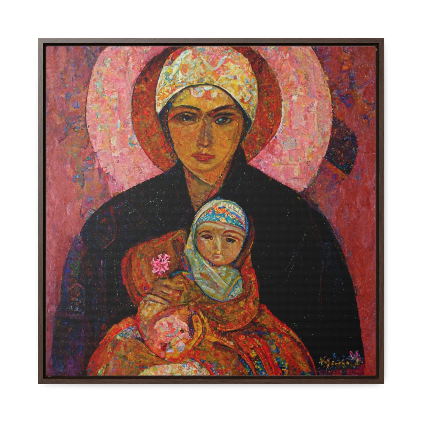 Mary and the Child 7, Valentinii, Gallery Canvas Wraps, Square Frame