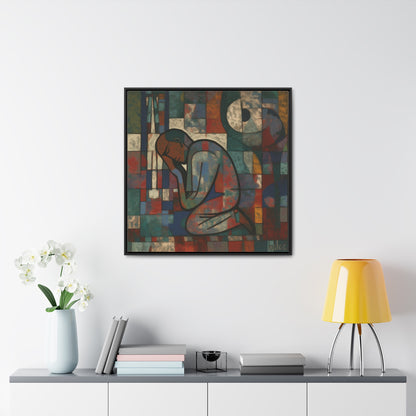 Sad Man 9, Gallery Canvas Wraps, Square Frame