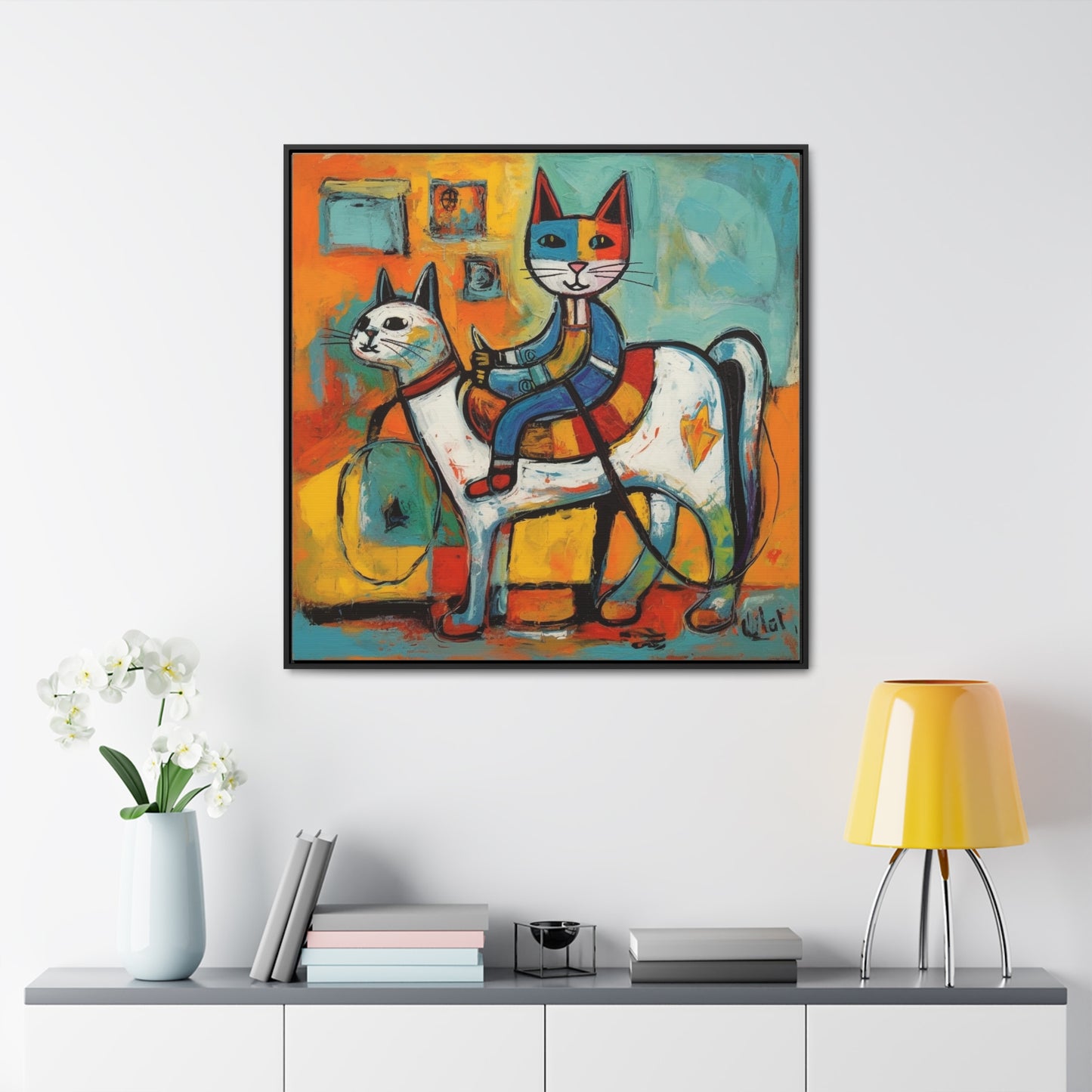 Cat 108, Gallery Canvas Wraps, Square Frame