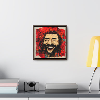 Jesus smiling 5, Valentinii, Gallery Canvas Wraps, Square Frame