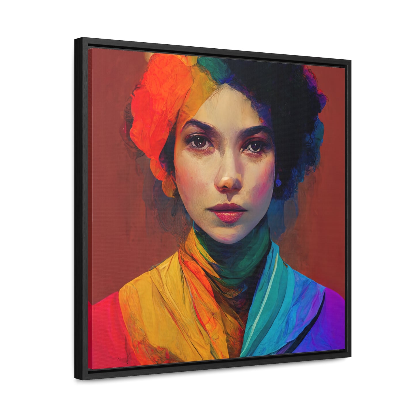 Lady's faces 2, Valentinii, Gallery Canvas Wraps, Square Frame