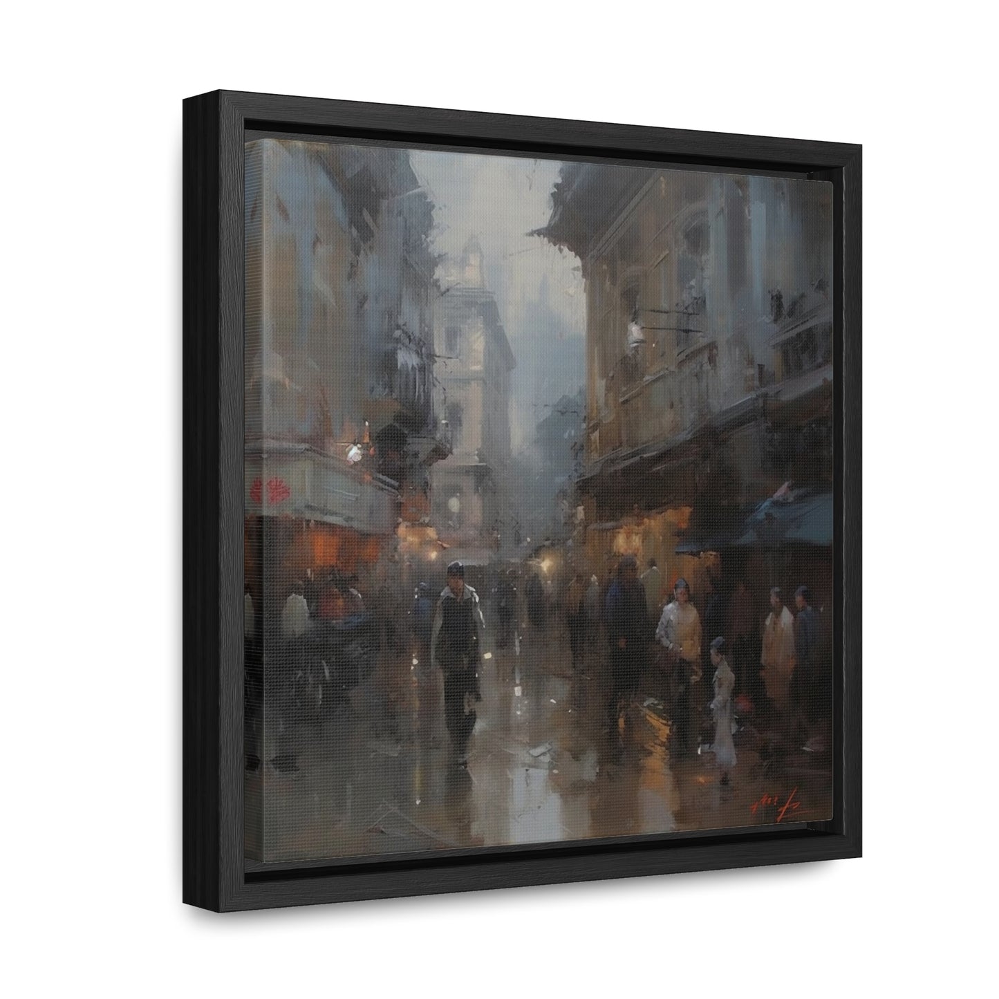 Social 3, Gallery Canvas Wraps, Square Frame