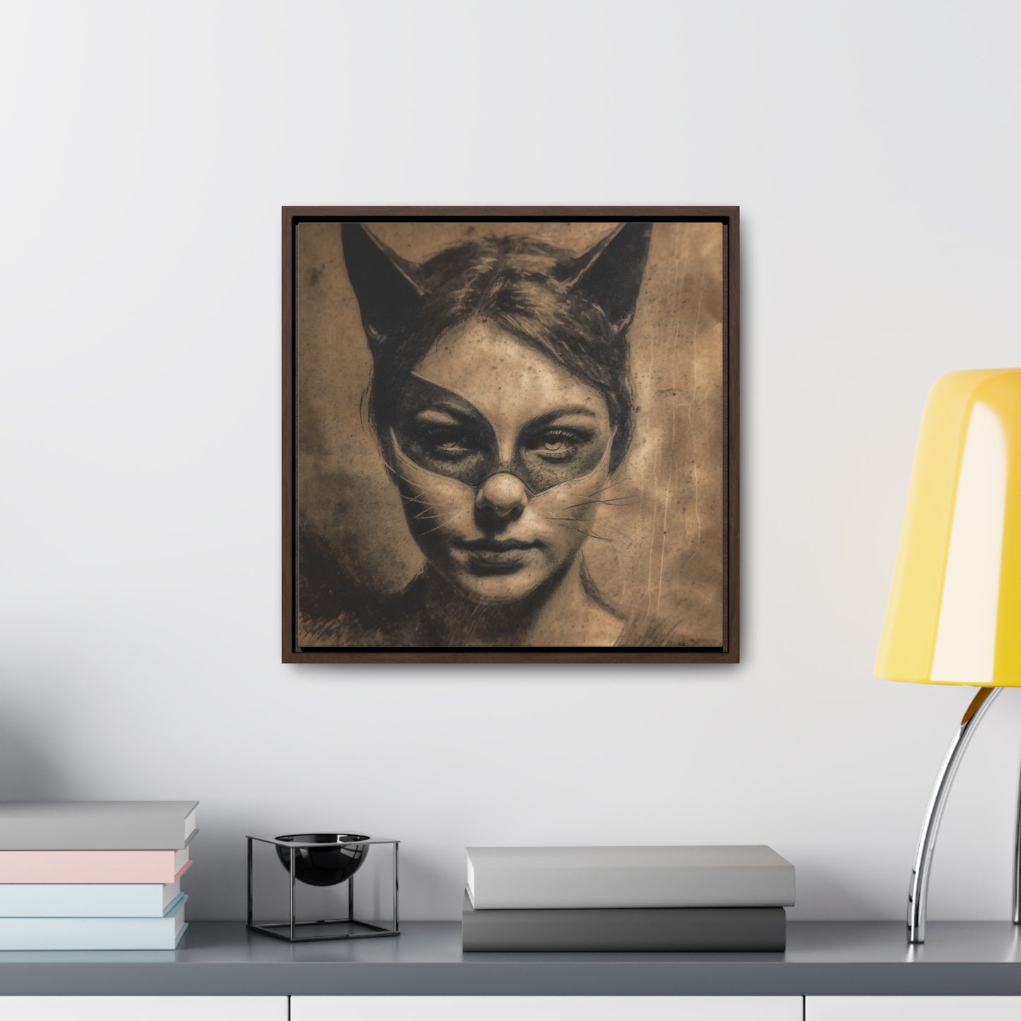 Cat Woman 12, Gallery Canvas Wraps, Square Frame