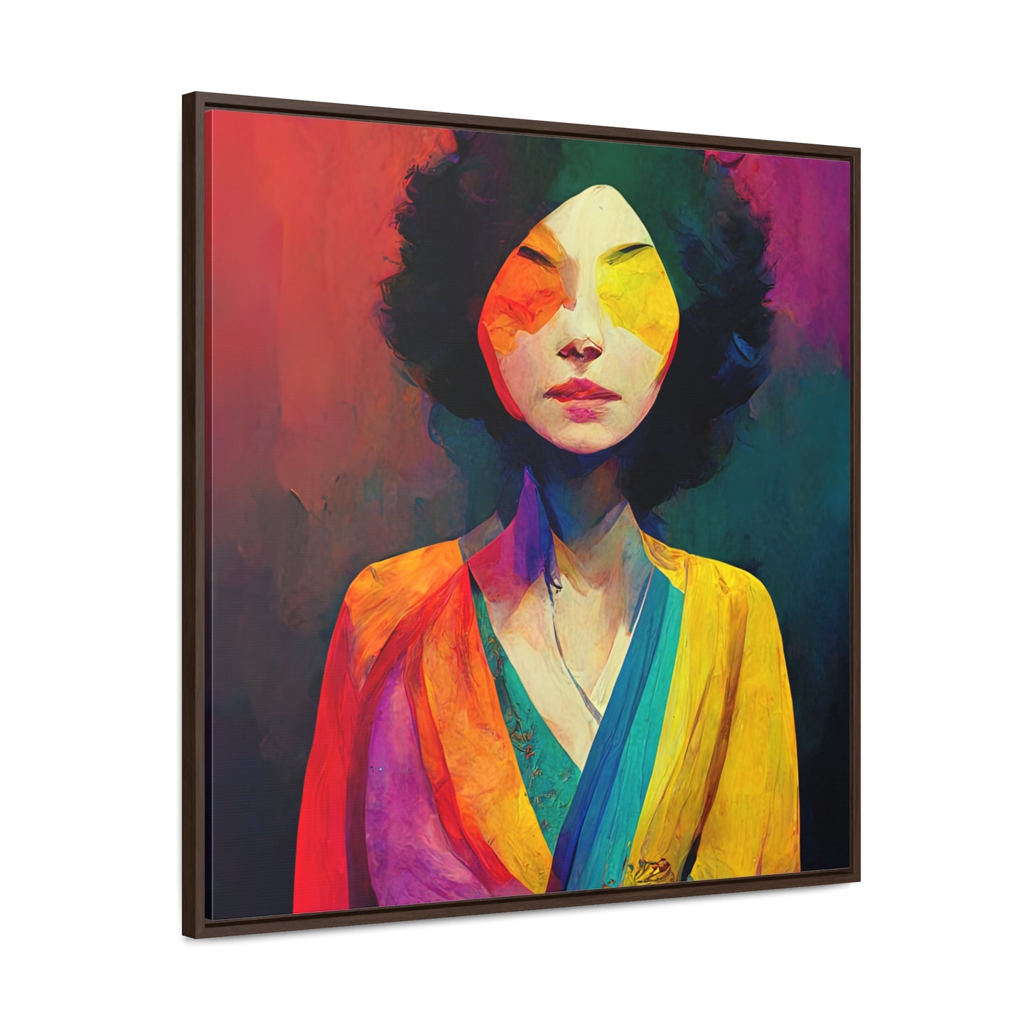 Lady's faces 13, Valentinii, Gallery Canvas Wraps, Square Frame