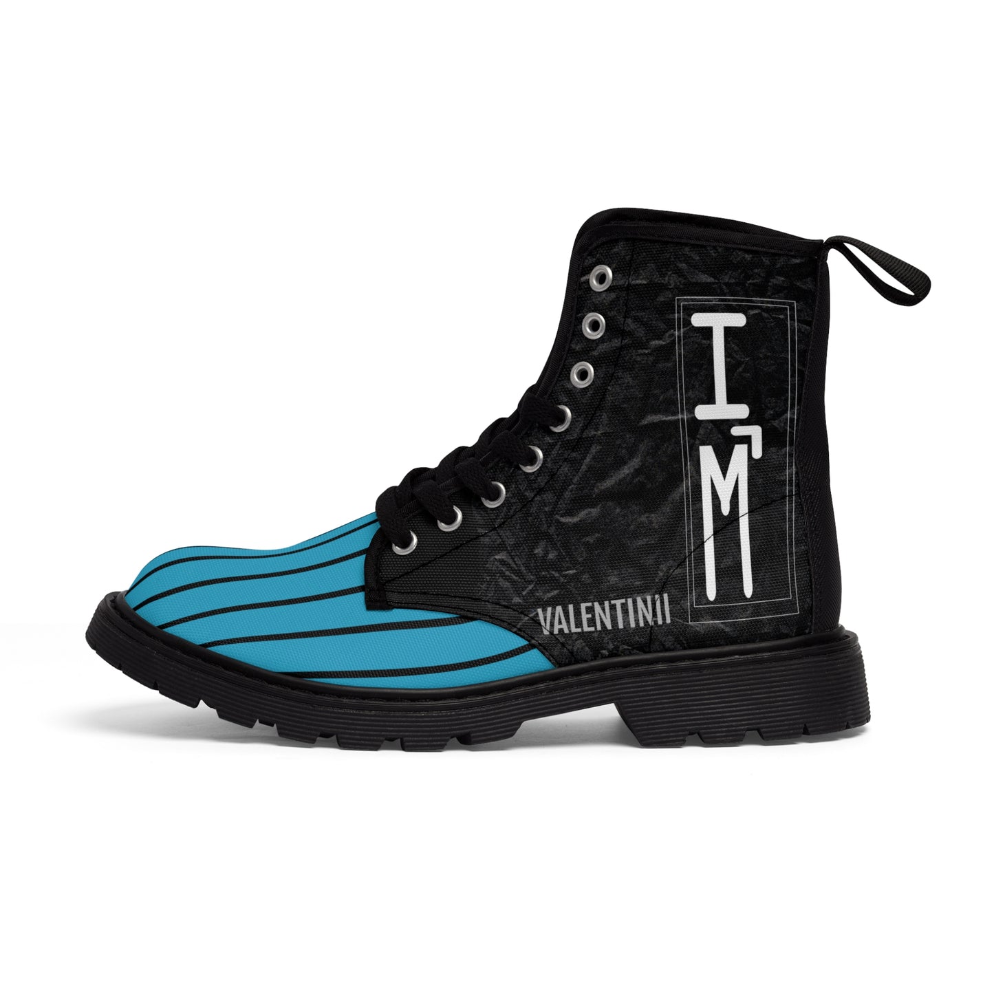 I'm, LINE, Men's Canvas Boots, Turquoise