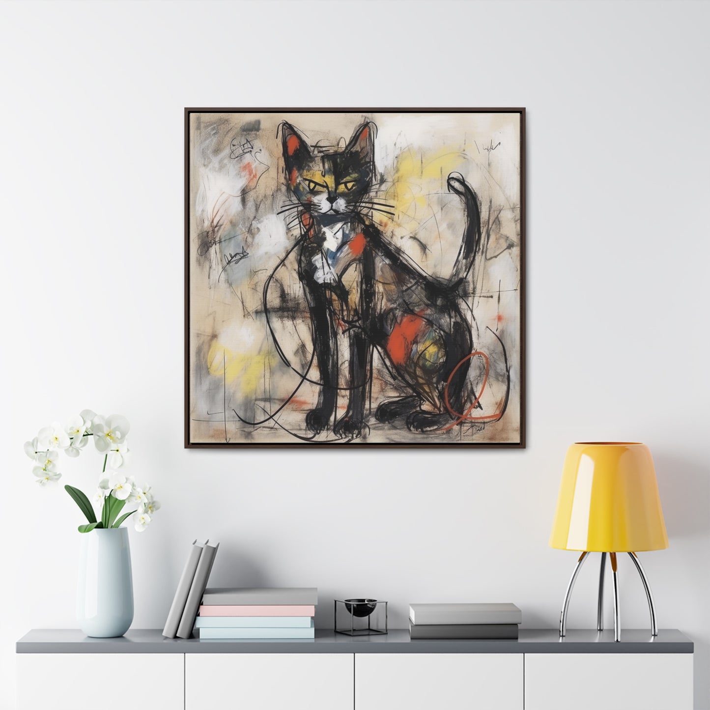 Cat 57, Gallery Canvas Wraps, Square Frame