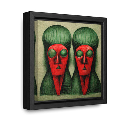 Loneliness Green Red 17, Valentinii, Gallery Canvas Wraps, Square Frame