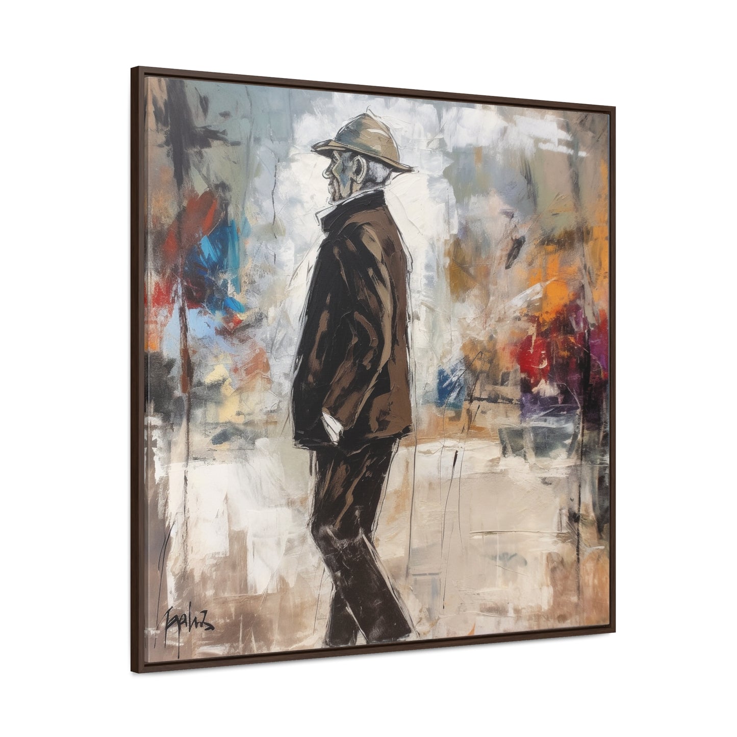 Sad Man 13, Valentinii, Gallery Canvas Wraps, Square Frame