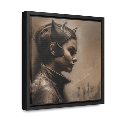 Cat Woman 15, Gallery Canvas Wraps, Square Frame