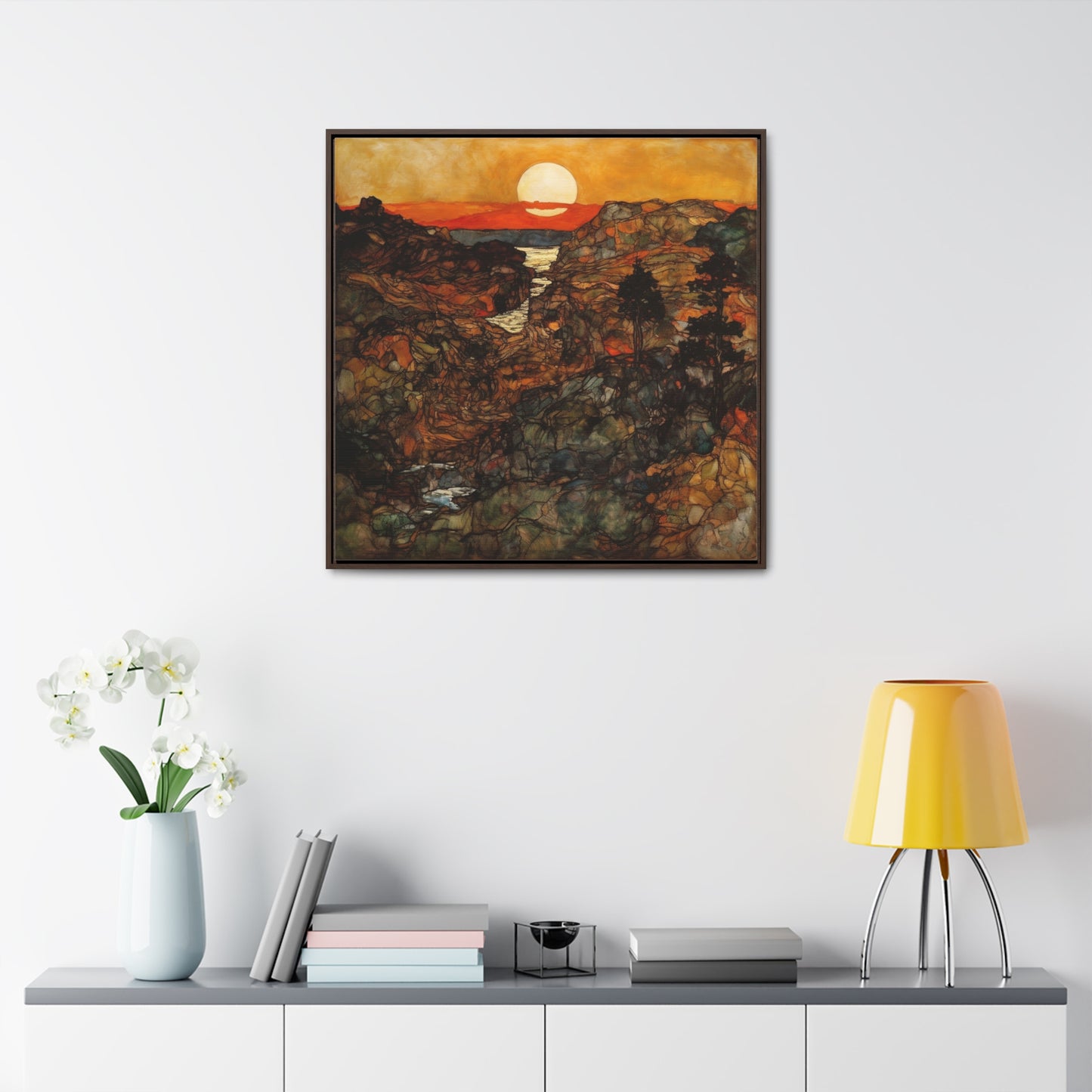 Land of the Sun 47, Valentinii, Gallery Canvas Wraps, Square Frame