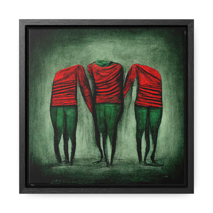 Loneliness Green Red 8, Valentinii, Gallery Canvas Wraps, Square Frame