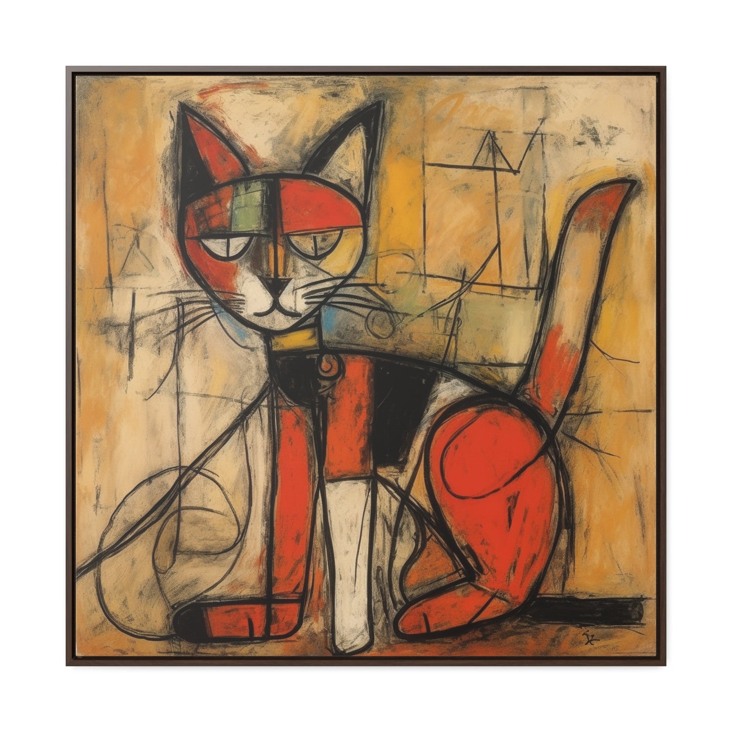 Cat 91, Gallery Canvas Wraps, Square Frame