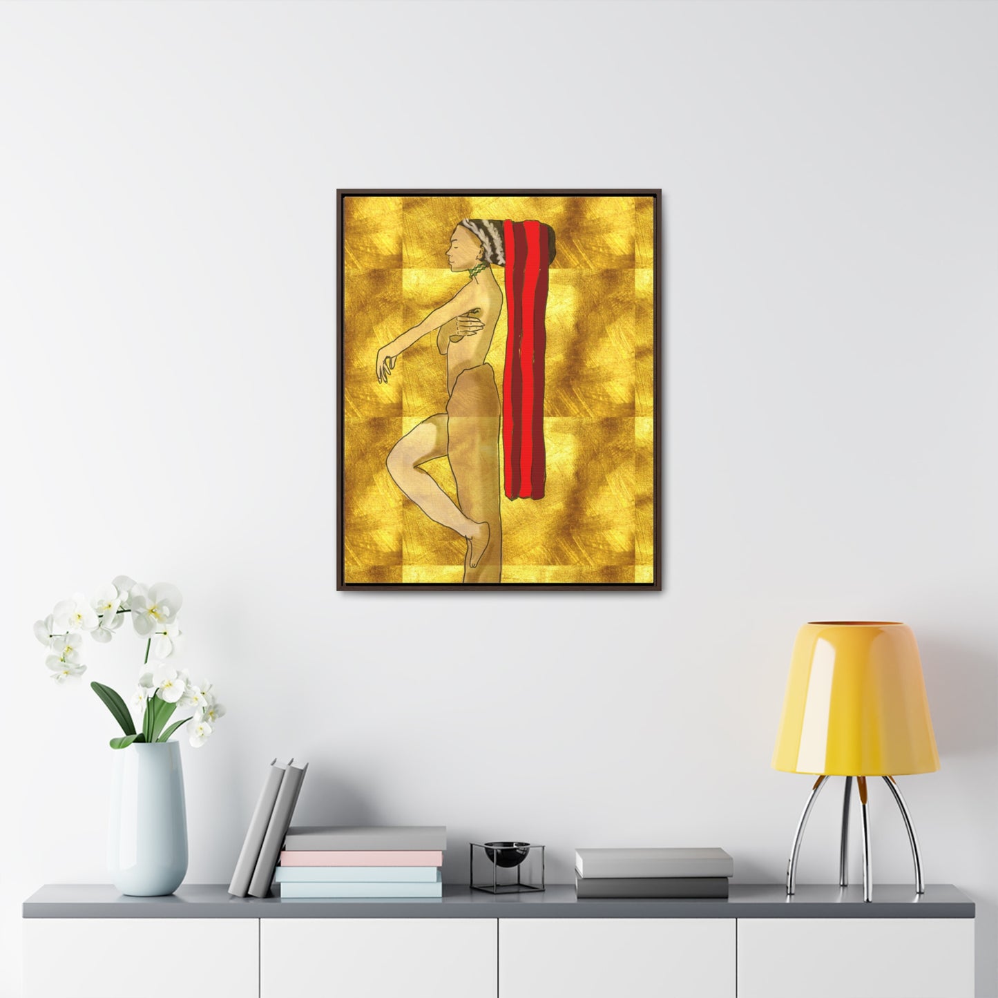 Woman in Gold, Original Eduard Pavel, Gallery Canvas Wraps, Vertical Frame