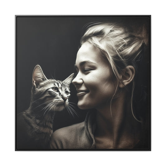 Cat Woman 31, Gallery Canvas Wraps, Square Frame