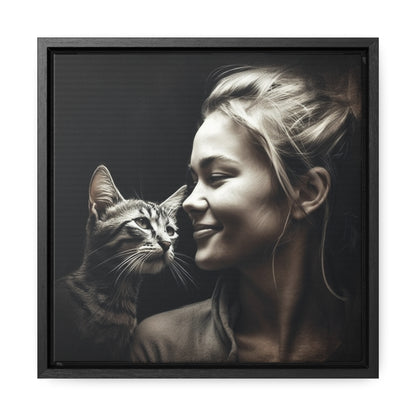 Cat Woman 31, Gallery Canvas Wraps, Square Frame