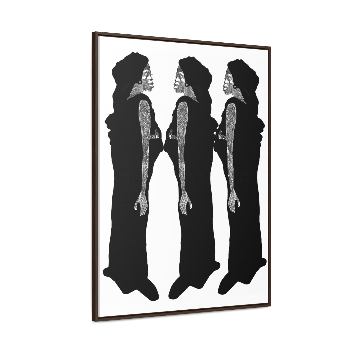 Three Women, Original Eduard Pavel, Gallery Canvas Wraps, Vertical Frame