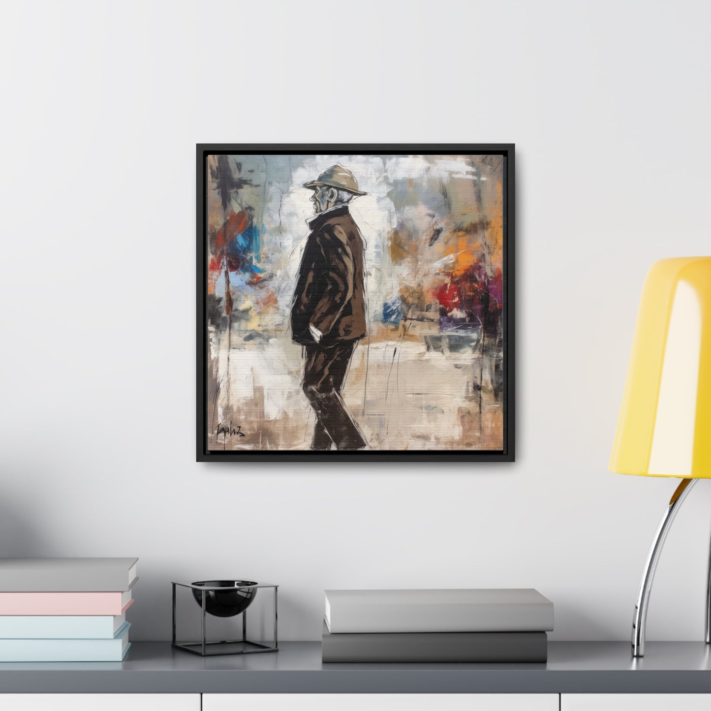 Sad Man 13, Valentinii, Gallery Canvas Wraps, Square Frame