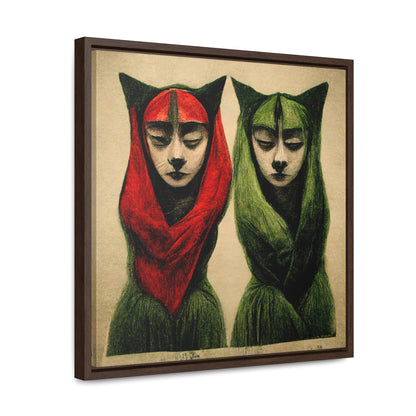 Cat Woman 5, Valentinii, Gallery Canvas Wraps, Square Frame