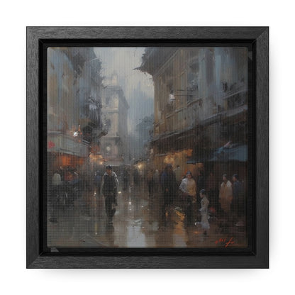 Social 3, Gallery Canvas Wraps, Square Frame